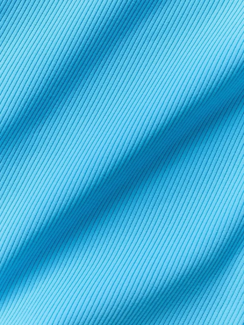 ALO Yoga Ribbed High-Rise Bike Shorts in Bright Blue with White Waistband